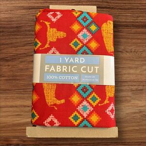 David Textiles 1 Yard x 44" Cotton Buffalo Sunset Southwest Aztec Precut Fabric